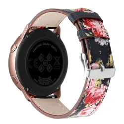 Hiacynta - Pasek skórzany do smartwatcha / zegarka szerokość 20 mm